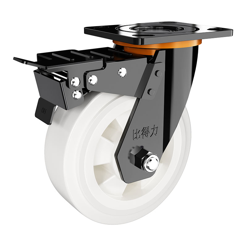 重型07系列4寸平頂萬向剎車聚丙烯輪 B0701B-100-6672