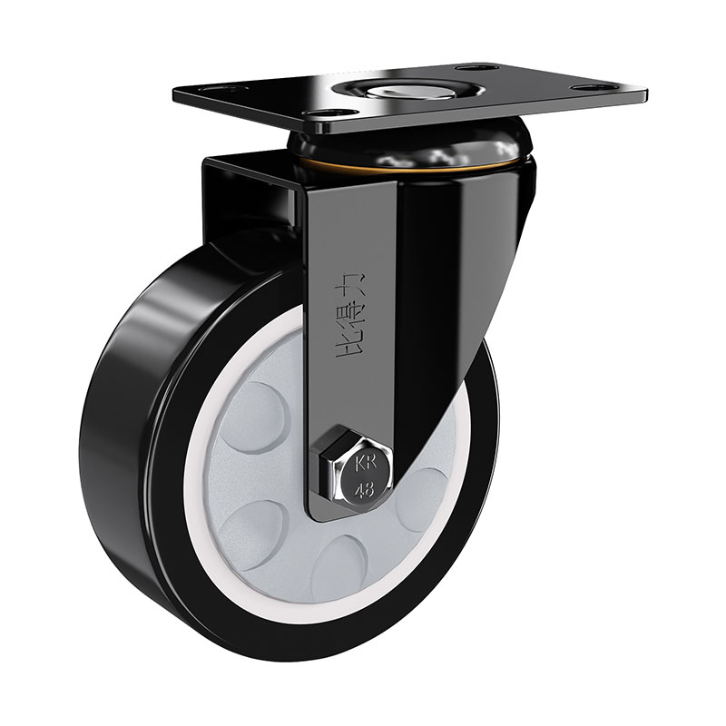 中型03系列4寸平頂萬向 高強度聚氨酯PU輪  B0301-100-6231