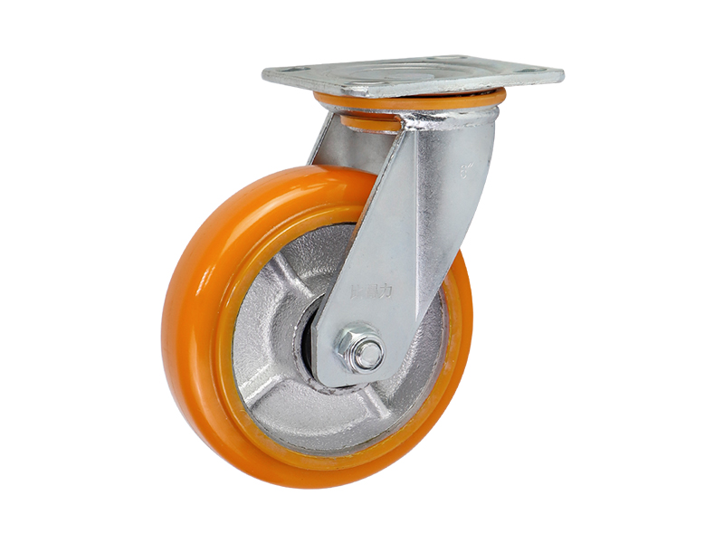 重型07系列8寸平頂萬向鐵芯聚氨酯PU 輪 S0701-200-6272