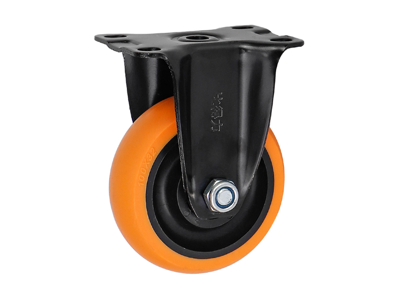 中型03系列5寸平頂定向聚氨酯PU輪 B0304-125-6242