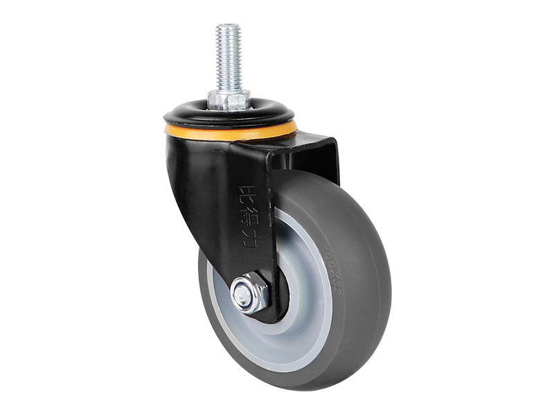 中型03系列5寸絲桿萬向人造膠TPR輪 B0302-125-6422