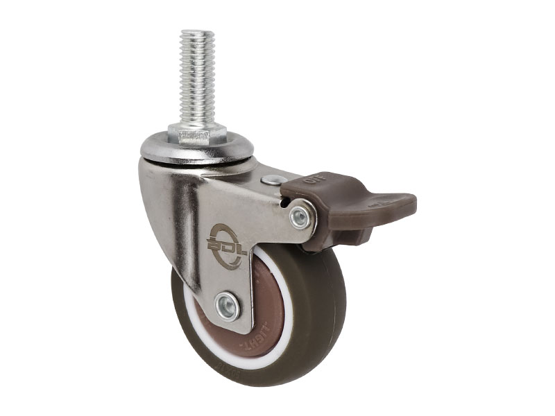 輕型01系列2寸絲桿萬(wàn)向剎車人造膠TPR輪 H0102E-50-6411