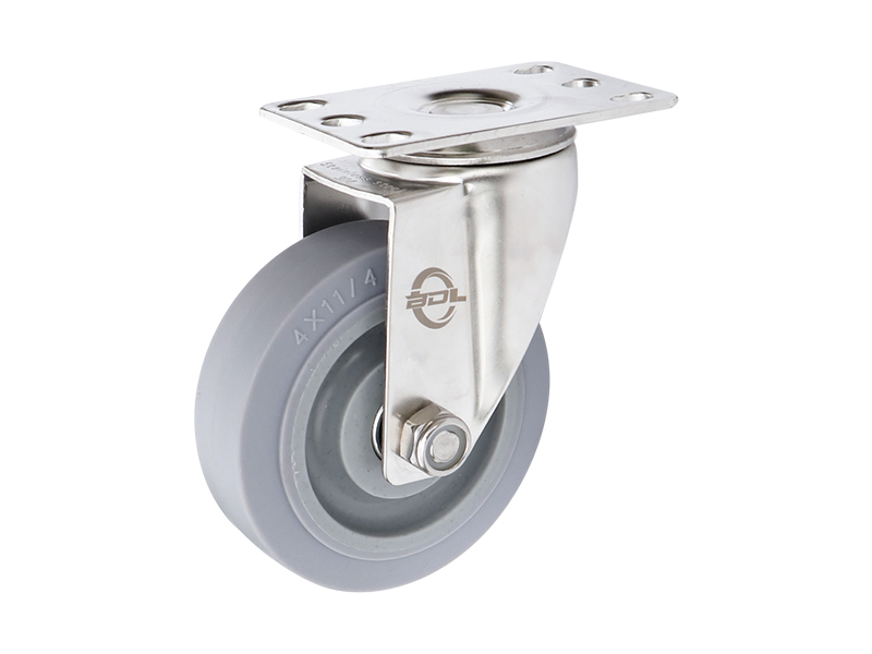 中型03系列3寸平頂萬向 超級人造膠TPR輪 SUS0301-75-6472