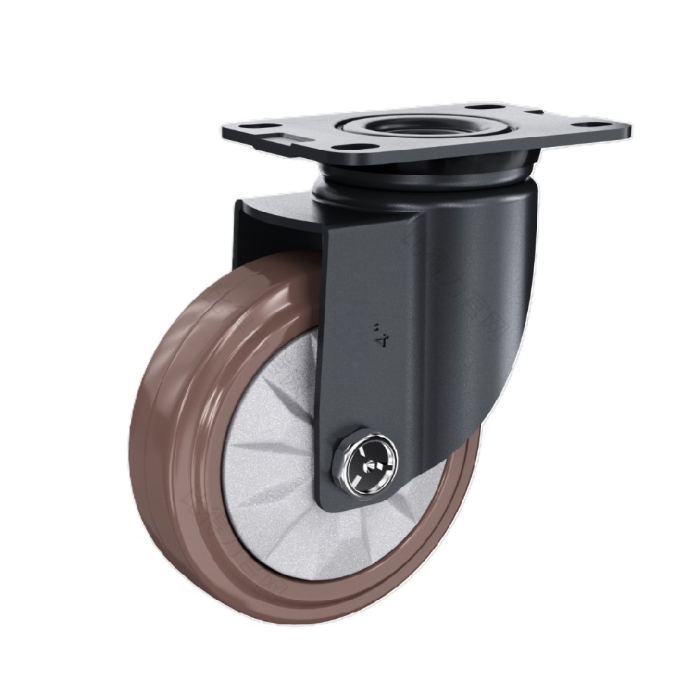 中型03系列豪華款5寸平頂萬向高彈天然橡膠ER輪FC-125-3521-PS